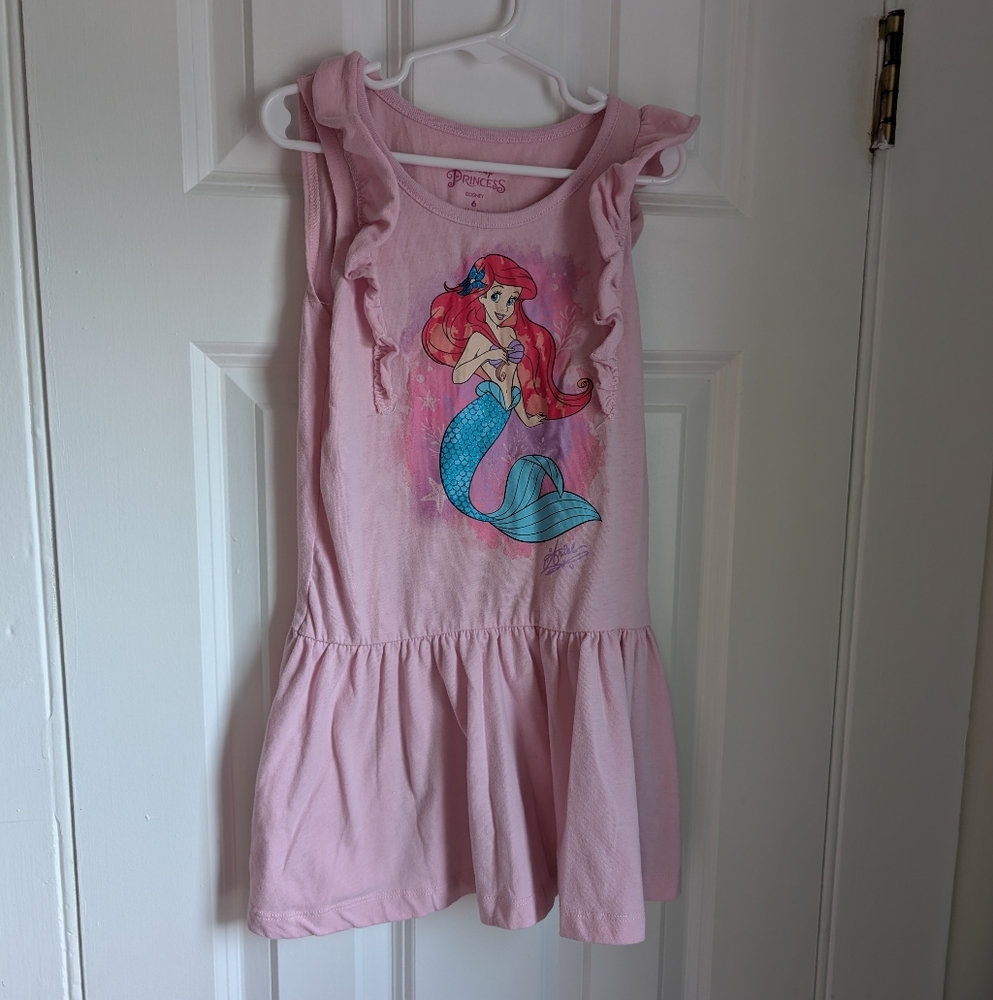 Little Mermaid Princess Ariel Girls Dress Size 6